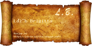 Löb Brigitta névjegykártya